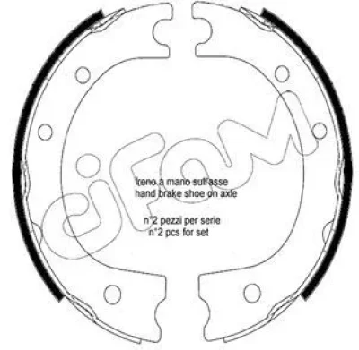 153-704 CIFAM Комплект тормозных колодок, стояночная тормозная система