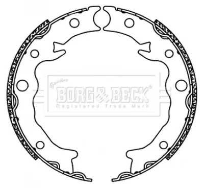 BBS6498 BORG & BECK Комплект тормозных колодок, стояночная тормозная система