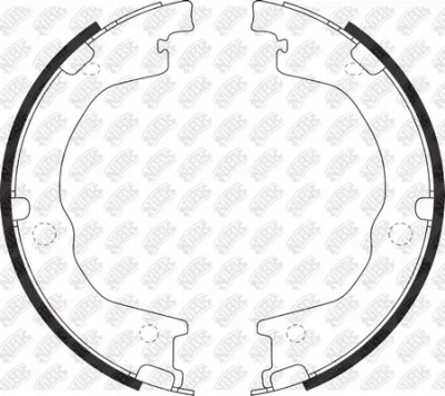 FN11005 NIBK Комплект тормозных колодок, стояночная тормозная система