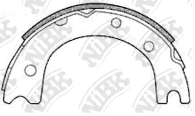 FN2257 NIBK Комплект тормозных колодок, стояночная тормозная система