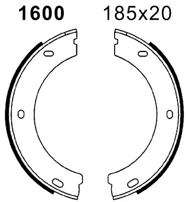 01600 BSF Комплект тормозных колодок, стояночная тормозная система