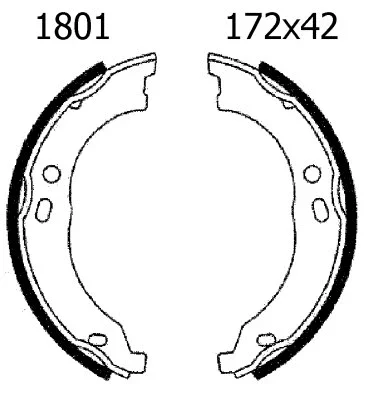 01801 BSF Комплект тормозных колодок, стояночная тормозная система