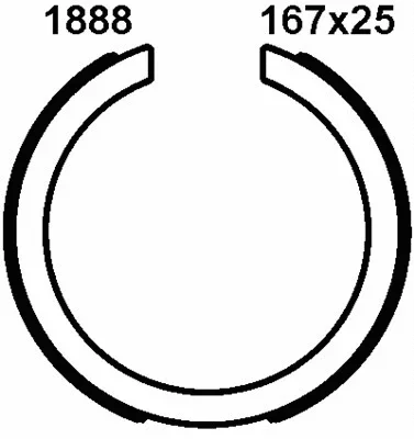 01888 BSF Комплект тормозных колодок, стояночная тормозная система