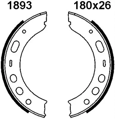 01893 BSF Комплект тормозных колодок, стояночная тормозная система