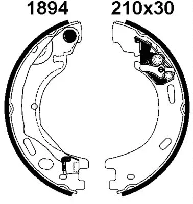 01894 BSF Комплект тормозных колодок, стояночная тормозная система