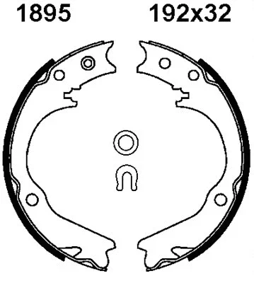 01895 BSF Комплект тормозных колодок, стояночная тормозная система