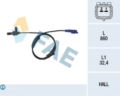 78116 FAE Датчик, частота вращения колеса