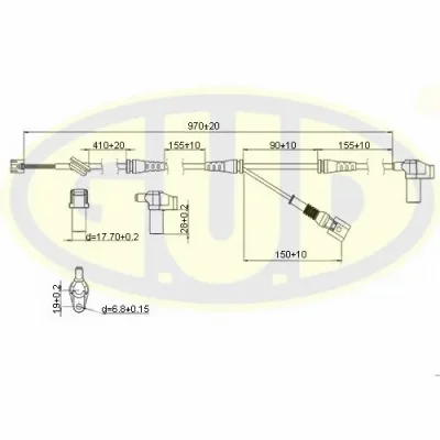 Датчик, частота вращения колеса G.U.D GABS01037