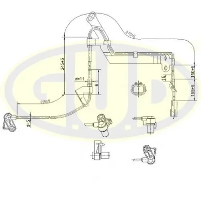 Датчик, частота вращения колеса G.U.D GABS02022