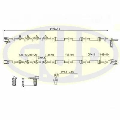 Датчик, частота вращения колеса G.U.D GABS02453