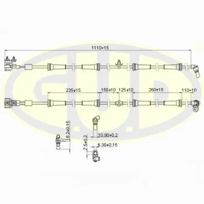 Датчик, частота вращения колеса G.U.D GABS03117