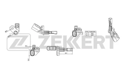 SE-6010 ZEKKERT Датчик, частота вращения колеса
