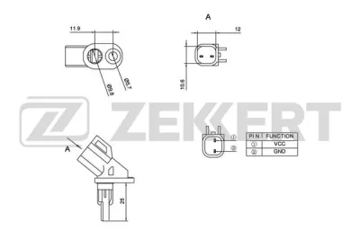 SE-6060 ZEKKERT Датчик, частота вращения колеса