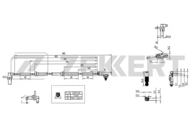 SE-6113 ZEKKERT Датчик, частота вращения колеса