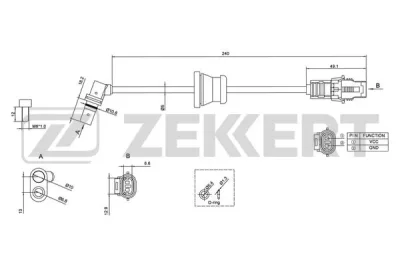 SE-6122 ZEKKERT Датчик, частота вращения колеса