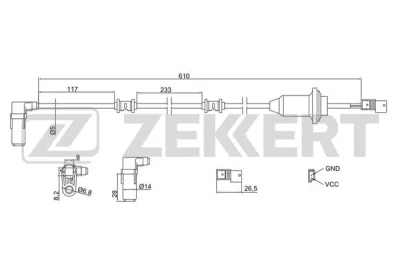 SE-6129 ZEKKERT Датчик, частота вращения колеса