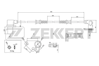 SE-6137 ZEKKERT Датчик, частота вращения колеса