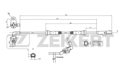SE-6174 ZEKKERT Датчик, частота вращения колеса