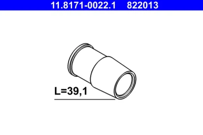 Направляющая гильза, корпус скобы тормоза ATE 11.8171-0022.1