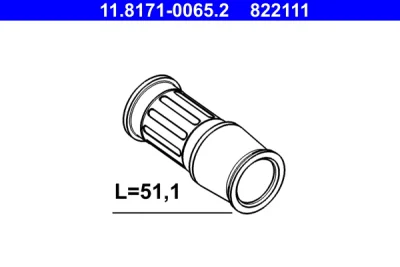 Направляющая гильза, корпус скобы тормоза ATE 11.8171-0065.2