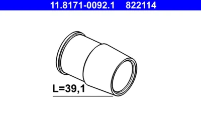 Направляющая гильза, корпус скобы тормоза ATE 11.8171-0092.1