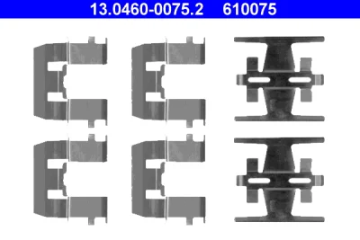 Комплектующие, колодки дискового тормоза ATE 13.0460-0075.2