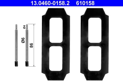 Комплектующие, колодки дискового тормоза ATE 13.0460-0158.2