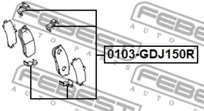 0103-GDJ150R FEBEST Комплектующие, колодки дискового тормоза