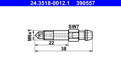 24.3518-0012.1 ATE Болт воздушного клапана / вентиль