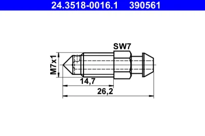 24.3518-0016.1 ATE Болт воздушного клапана / вентиль