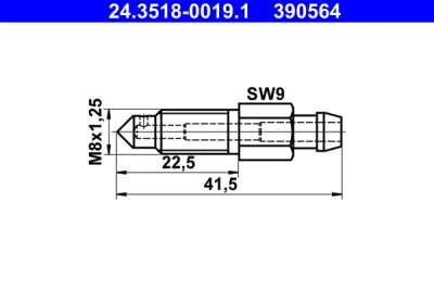 24.3518-0019.1 ATE Болт воздушного клапана / вентиль