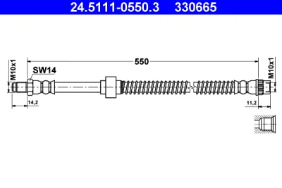 Тормозной шланг ATE 24.5111-0550.3