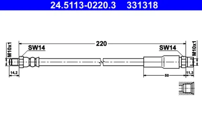 Тормозной шланг ATE 24.5113-0220.3