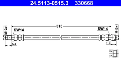 Тормозной шланг ATE 24.5113-0515.3