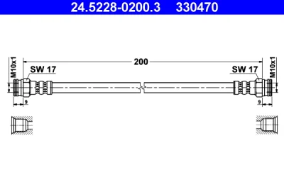 24.5228-0200.3 ATE Тормозной шланг