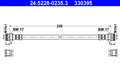 24.5228-0235.3 ATE Тормозной шланг