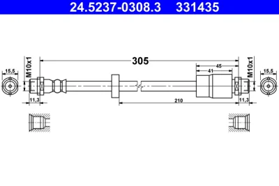 Тормозной шланг ATE 24.5237-0308.3