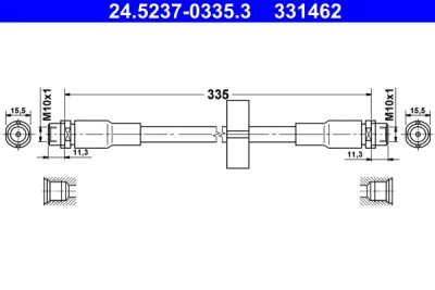 24.5237-0335.3 ATE Тормозной шланг