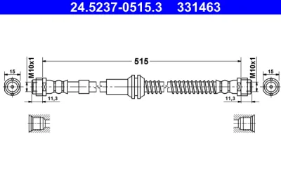 Тормозной шланг ATE 24.5237-0515.3