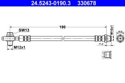 24.5243-0190.3 ATE Тормозной шланг