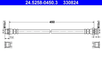 Тормозной шланг ATE 24.5258-0450.3