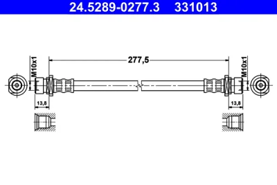 24.5289-0277.3 ATE Тормозной шланг