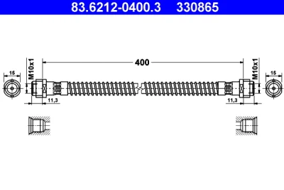 83.6212-0400.3 ATE Тормозной шланг