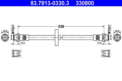 83.7813-0330.3 ATE Тормозной шланг