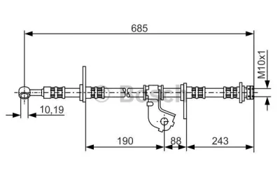 1 987 476 735 BOSCH Тормозной шланг