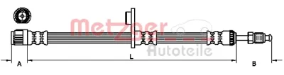 4110925 METZGER Тормозной шланг