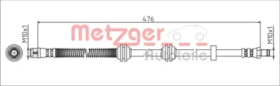 4111788 METZGER Тормозной шланг