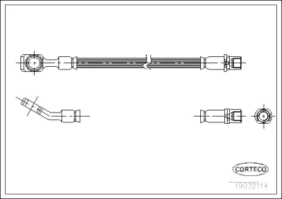 19032114 CORTECO Тормозной шланг