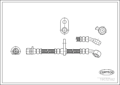 19032582 CORTECO Тормозной шланг