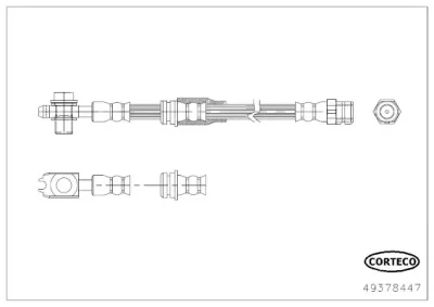 49378447 CORTECO Тормозной шланг